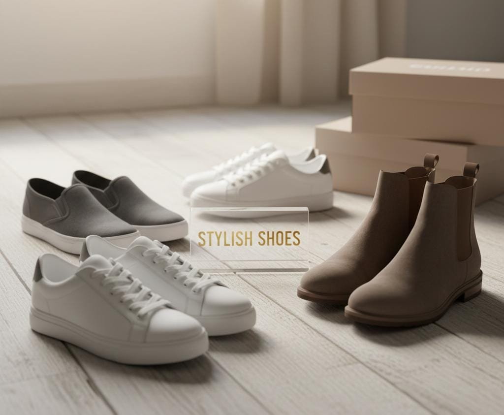 "Unisex stylish shoe and accessory gift ideas for birthdays and anniversaries, featuring leather footwear and luxury jewelry from Ravzo."